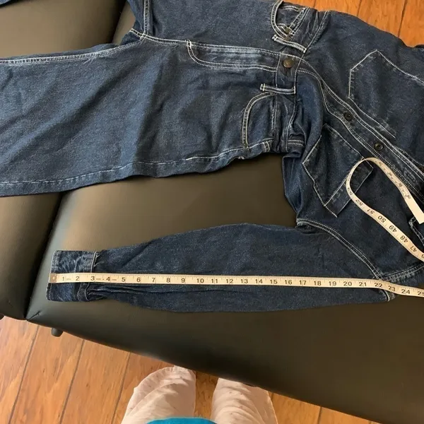 Rag & Bone Willow Denim Wide Leg Jumpsuit One Piece‎ Indigo Size 23 NWT - Image 13
