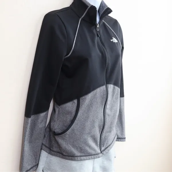 The‎ North Face Womens Small P Jacket Full Zip Gray Black Cinder 100 Athletic - Image 4