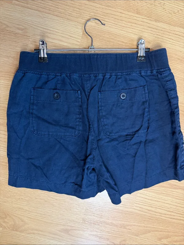 Athleta Dark Navy High-Waist Drawstring Casual Shorts - Image 2