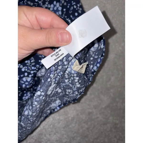 Madewell Alexandra Button-Front‎ Mini Dress blue floral S Pockets - Image 9