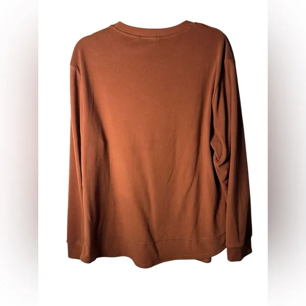 Fantaslook Long Sleeve Crewneck Sweatshirt Rust Brown Women’s Size XL‎ - Image 6