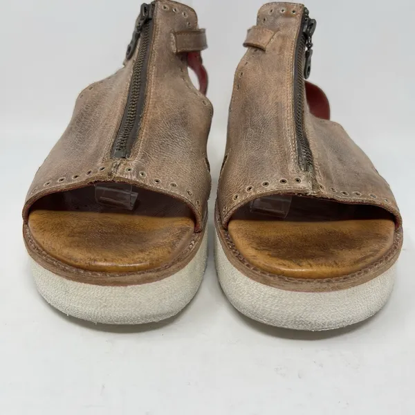 Bed Stu Clancy Buckle Platform Sandals Women's Size 10 Brown Leather Boho Rustic - Image 6