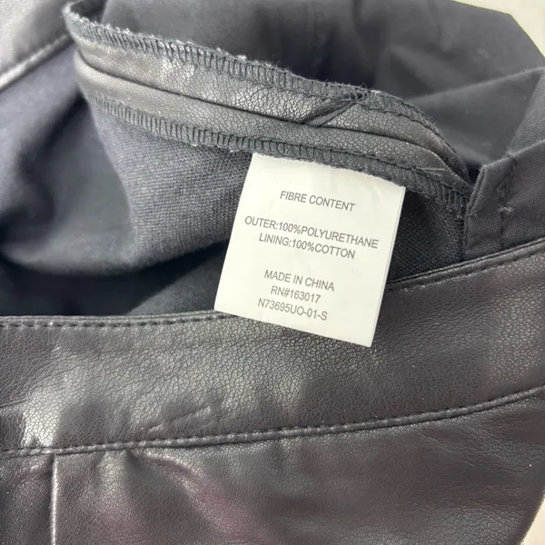 Princess Polly Zyaire Mid Rise Faux Leather Pants Black Size 4‎ - Image 9
