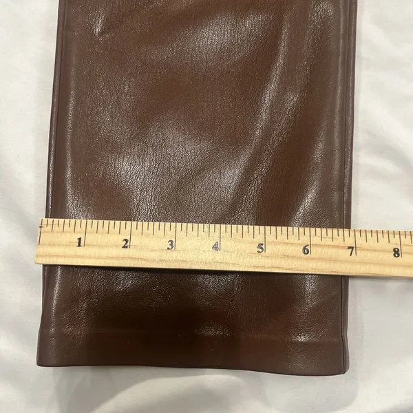 Wilfred The Melina High-Waisted Vegan Leather Pants In Cognac Brown Size 4 - Image 7