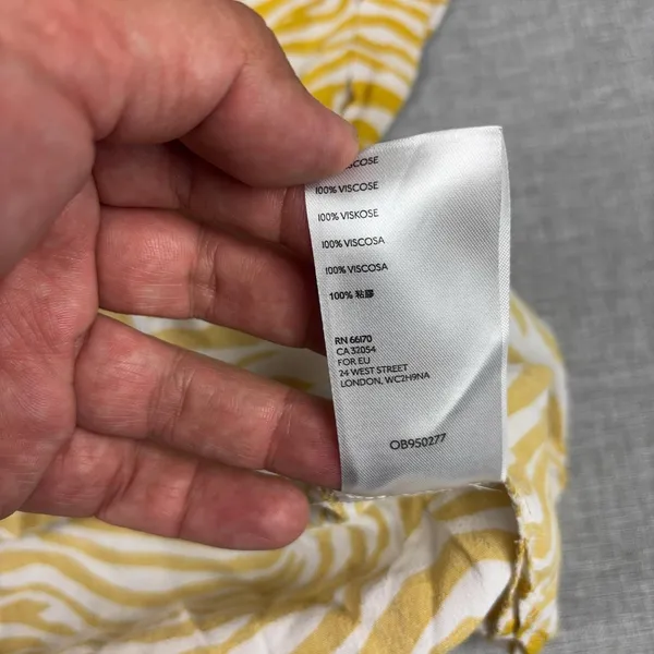 Maeve By Anthropologie Tunic Blouse Womens M Yellow Animal Print V-Neck Dolman - Image 9