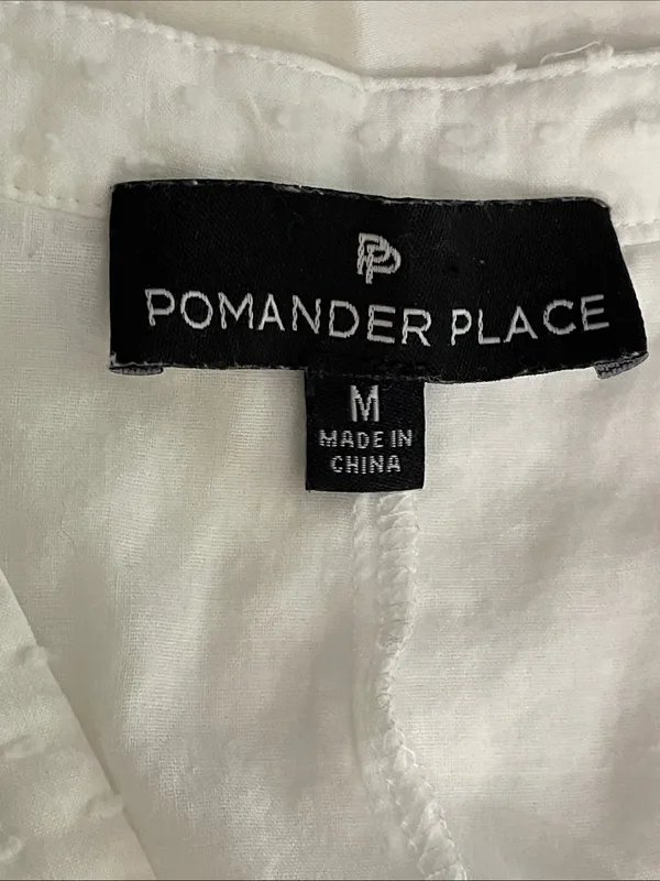 Tuckernuck Pomander Place Kenzo Tiered Dress White Swiss Dot Sleeveless Medium - Image 2