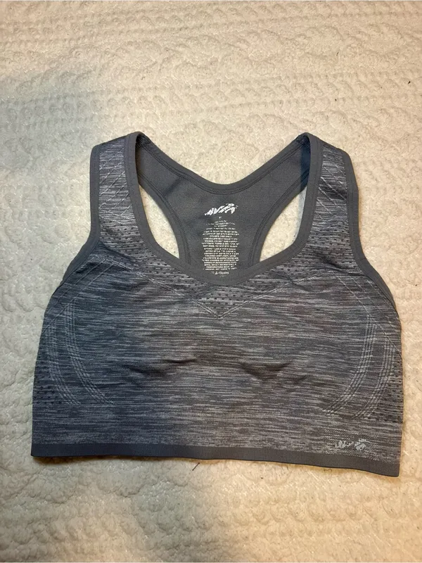 Avia Sports Bra Grey Racerback Medium - Image 2