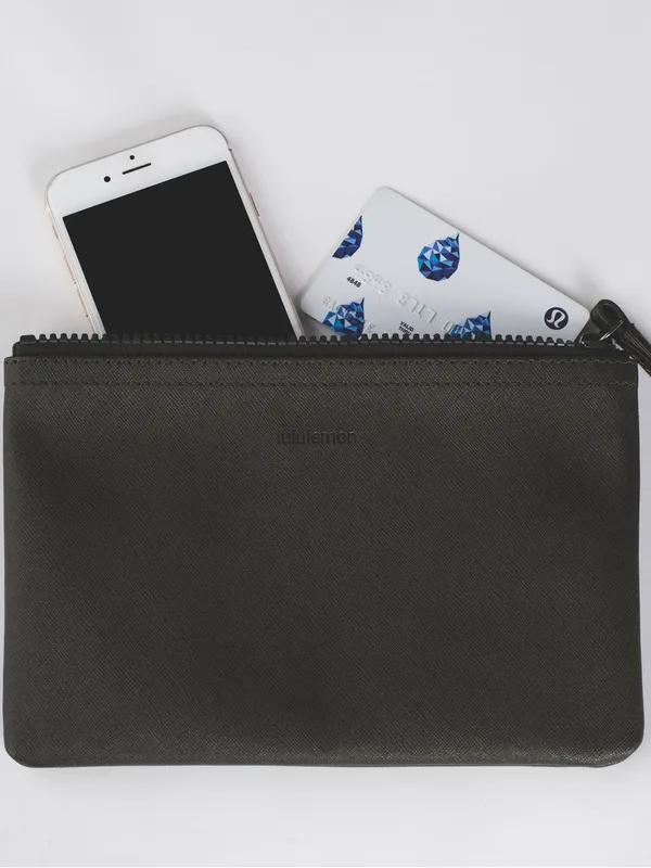 lululemon athletica Black Zip Wristlet Pouch with Strap - Image 2