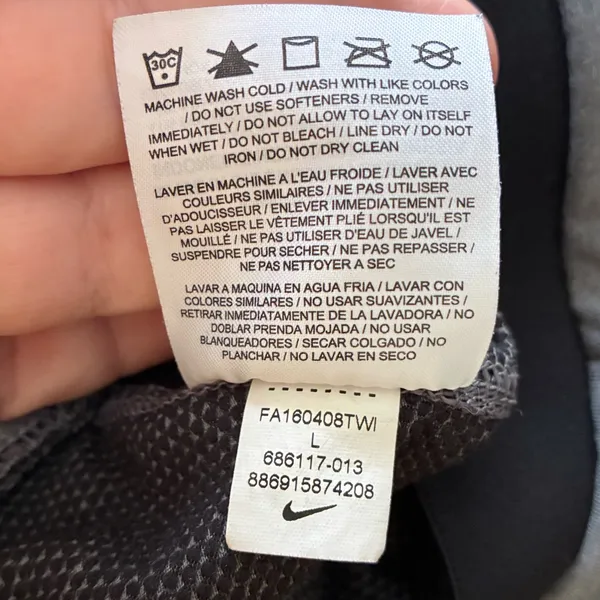 Nike Dri Fit Just Do It Foldover Knit Pull On Jogger Pants Grey L - Image 13