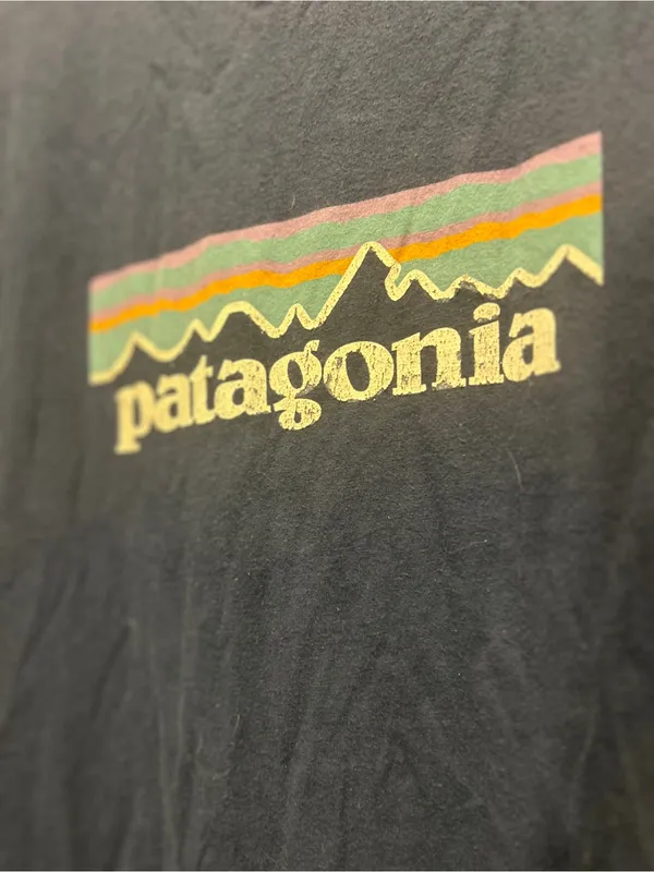 Patagonia Women's Pastel P-6 Logo Organic Cotton Crew T-Shirt Navy XL - Image 3