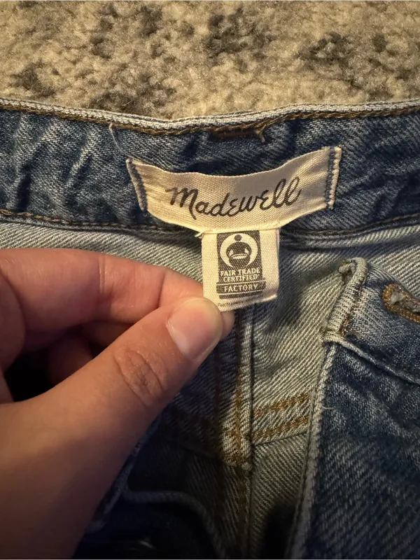 Madewell Light Blue Denim Jeans with Fair Trade Tag - Image 3