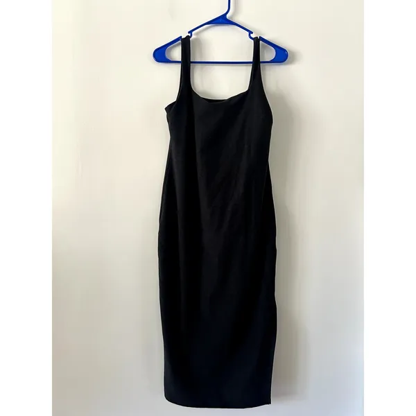Beyond Yoga Black Spacedye Icon Midi Dress Size L - Image 2