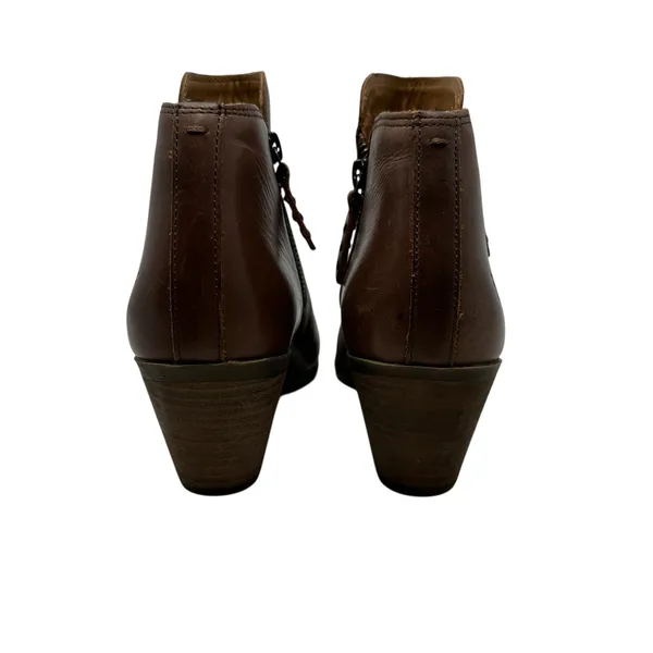 Frye‎ Judith Double-Zip Leather Ankle Boots Booties Brown Size US 9 - Image 9