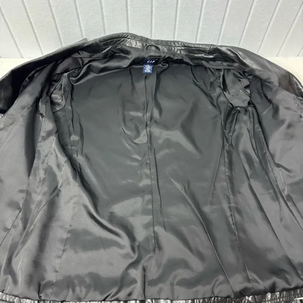 GAP Vintage Y2K 2000 Women’s Black Genuine Leather Jacket Size L‎ - Image 11