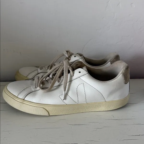 VEJA Esplar Leather Sneakers Extra White Natural Suede Low Top Lace Up Women’s 7 - Image 5