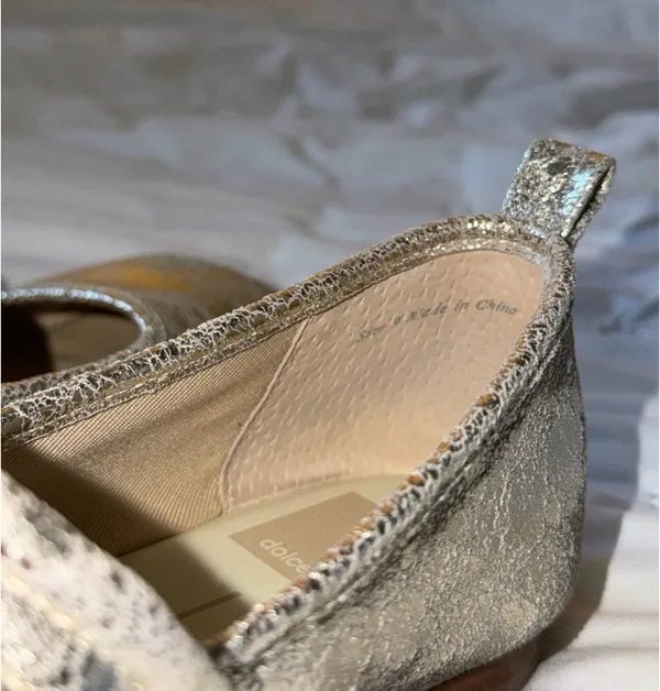 Dolce Vita Silver Flats Size 9 - Image 6