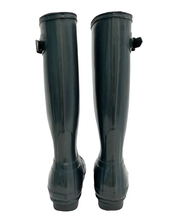 HUNTER Original Tall Gloss Rain Boots in Gray Women’s Size 7 - Image 5