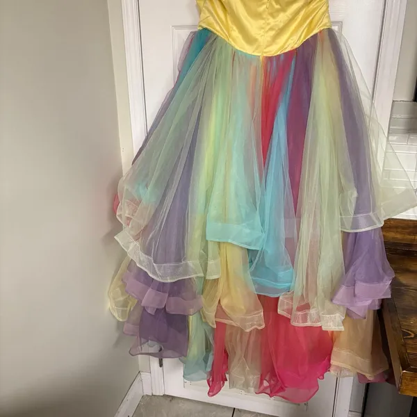 Strapless Multi Color Tulle Formal‎ Dress Size undefined - Image 6