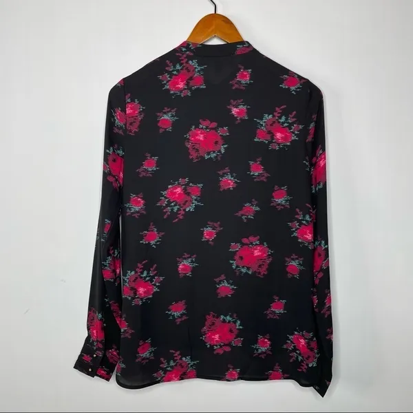 Sam Edelman Floral Long‎ Sleeve Blouse Small - Image 2
