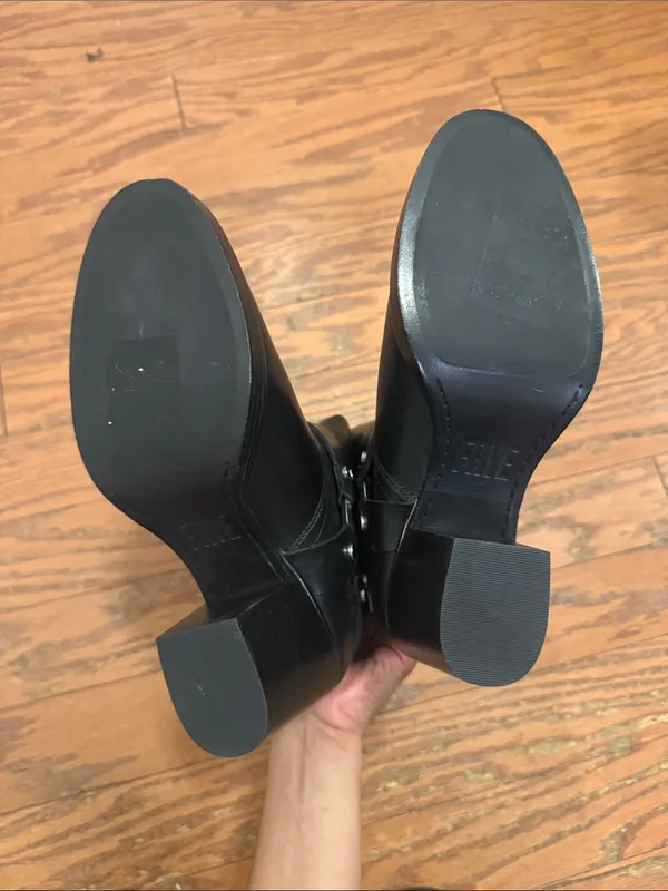 NEW Frye Jean Harness Boots Leather Black Size 8.5 - Image 9