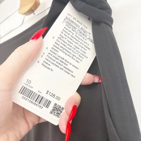 Lululemon Womens Align Foldover Relaxed Harem Jogger Black Nulu Yoga Pants 10 - Image 6