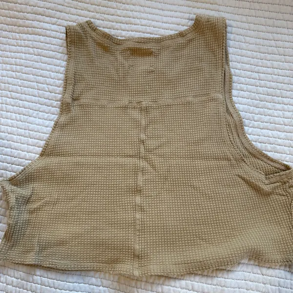 Aerie Offline Womens Cropped Muscle Tank Top Medium Waffle Knit- So Much Sweat - Image 9