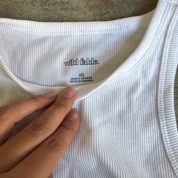 Wild fable white ribbed tank top  - Image 2