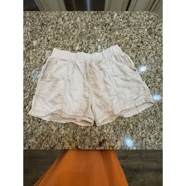FAHERTY ARLIE DAY SHORT Beige LINEN BLEND SHORTS SIZE XL‎ - Image 2