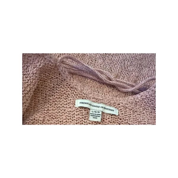 American Eagle Sleeveless Sweater Tank Pink Strappy Back Boho Hippie Size Large - Image 3