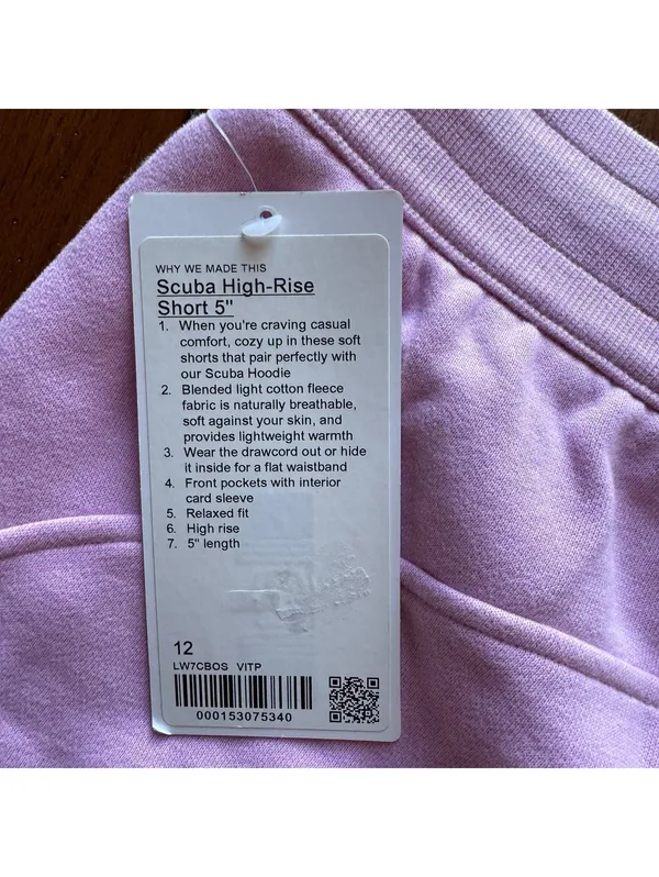 Lululemon Scuba High-Rise Short 5” Vitapink Size 12 NWT - Image 4