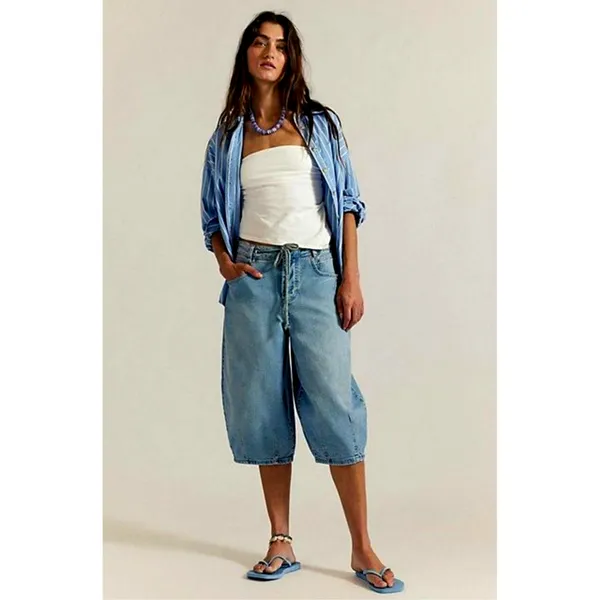 Free People Amada Crop Barrel Jeans Amor 28 - Image 3