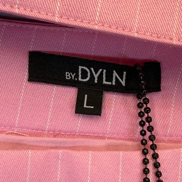 BY.DYLN Hendrix Corset Pink‎ Pinstripe Square Neck Crop Top DL2581 Womens Large - Image 15
