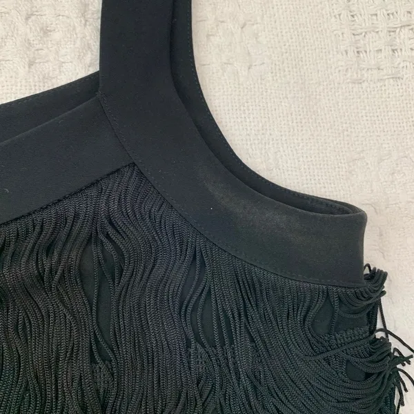 Express small fringe flapper cocktail mini dress costume D2 3426 - Image 8