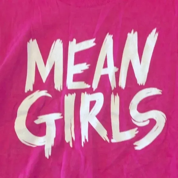 Mean girls broadway musical pink t-shirt size medium - Image 2