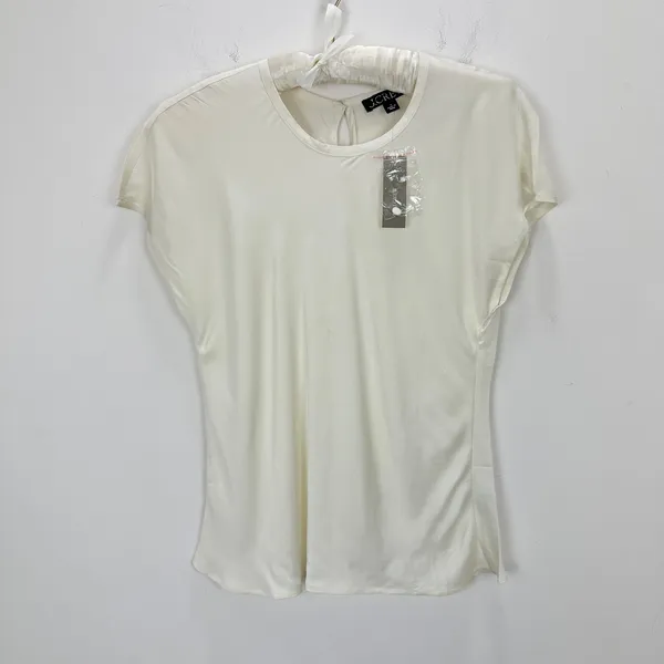 J.Crew Drapey Tee Shirt Top Blouse Viscose Ivory Classic Neutral Small NWT - Image 3