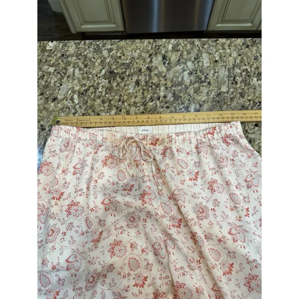 Aritzia Wilfred Toccata Satin Pant Floral Size‎ Medium Drawstring Pull On - Image 12