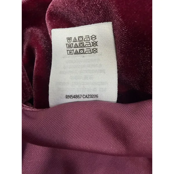 PINK Victoria's Secret Velvet Cami Womens M Burgundy Swing Spaghetti Strap Dog - Image 6