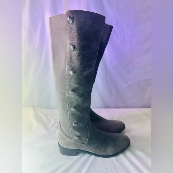 Vince Camuto Black Over-the-Knee Button-Accent Boots - Image 4