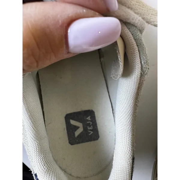 Veja V-10 Suede Sneakers‎ Womens Size 5 Gray Pink Low Top Tennis Shoes - Image 7