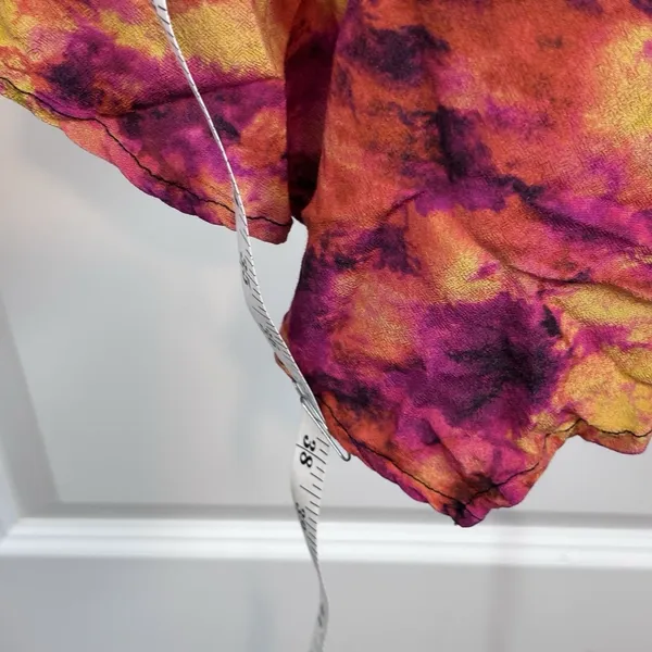 Song of Style S Abstract Watercolor Cowl Neck Handkerchief Hem Slip Dress Revolv - Image 7