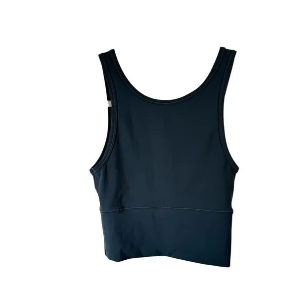Lululemon Power Pivot Crop Train Tank Top‎ Iron Blue Reversible Gym Run Women 2? - Image 2