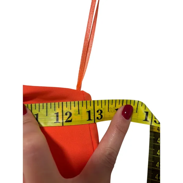 Fabletics Women’s Asymmetrical Orange Crop Top S - Image 3