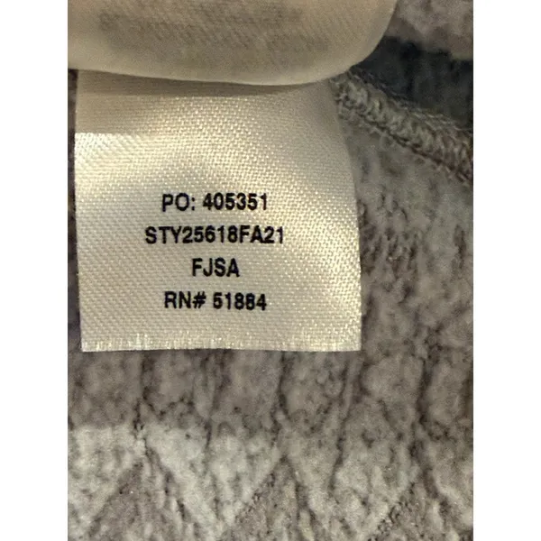 Patagonia Women Gray 1/4 Zip Fleece Pullover Geometric Diamond Knit XS 25618 - Image 8