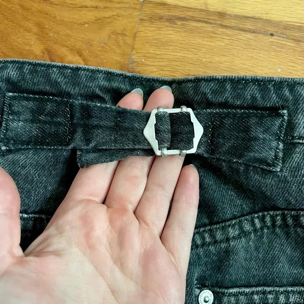 Denim Black Mini Skirt - Image 5