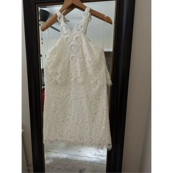 DO+BE White Lace Halter Dress Small NWT Boho Bridal Shower Rehearsal Dinner - Image 5