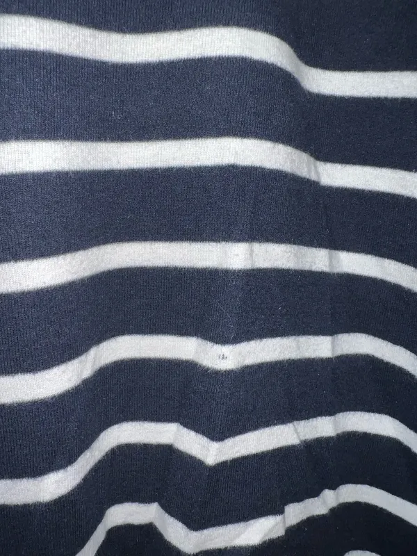 Vintage Y2K Abercrombie & Fitch Navy and White Striped Henley Sleep PJs - Image 3