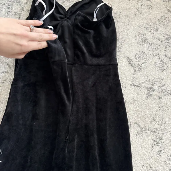 Lulus Luxurious Statement Black Velour Halter Mermaid Maxi Dress Size XS Formal - Image 11
