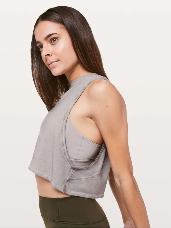 Lululemon Muscle Love Crop Tank *Fade Washed French Clay Size 10 - Image 2