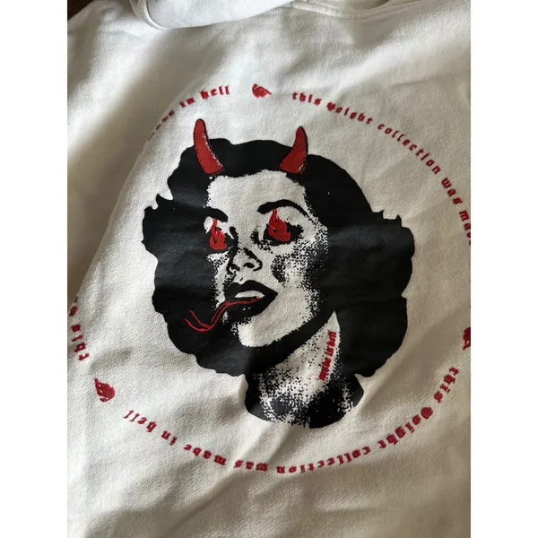 VOIGHT by Valentina Cream "Made In Hell" Devil Girl Graphic Hoodie (Medium) - Image 7