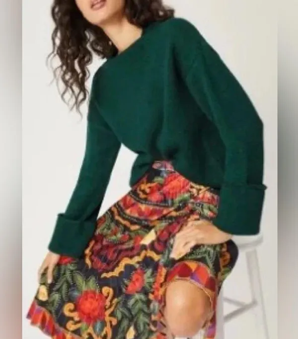 Anthropologie Forest Green Sweater Size XS - Image 2